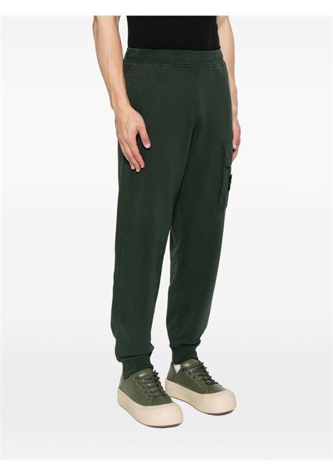 pantalone brushed organic cotton fleece uomo ginepro STONE ISLAND | K2S15 6200003 S0A20V005E